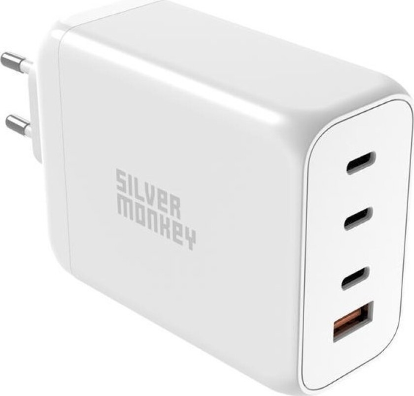 Silver Monkey Lader Gan Lader Silver Monkey Sma154 200W 3Xusb-C Pd Usb-A Qc 3.0 - Hvit