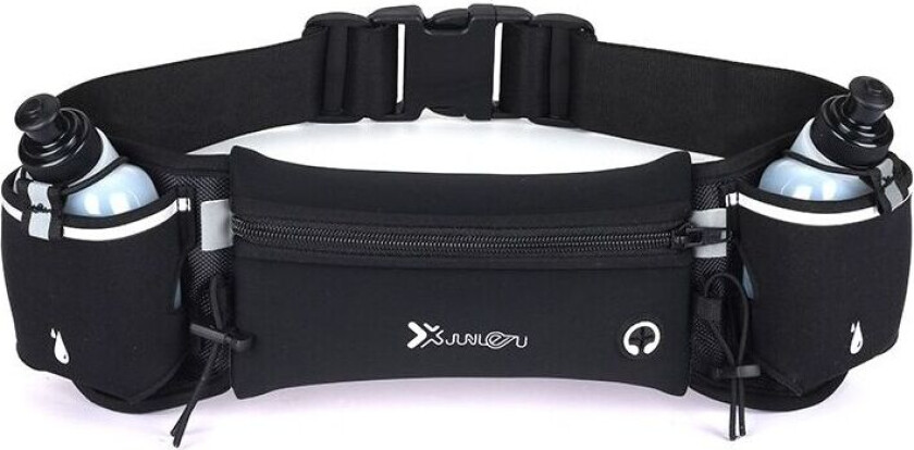 Løpebelte med 2 vannflasker