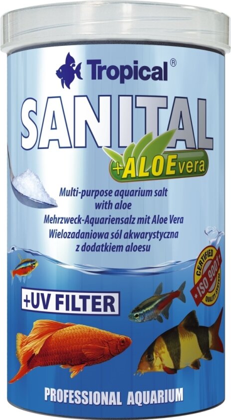Sanital + Aloevera - Akvariesalt - 120G