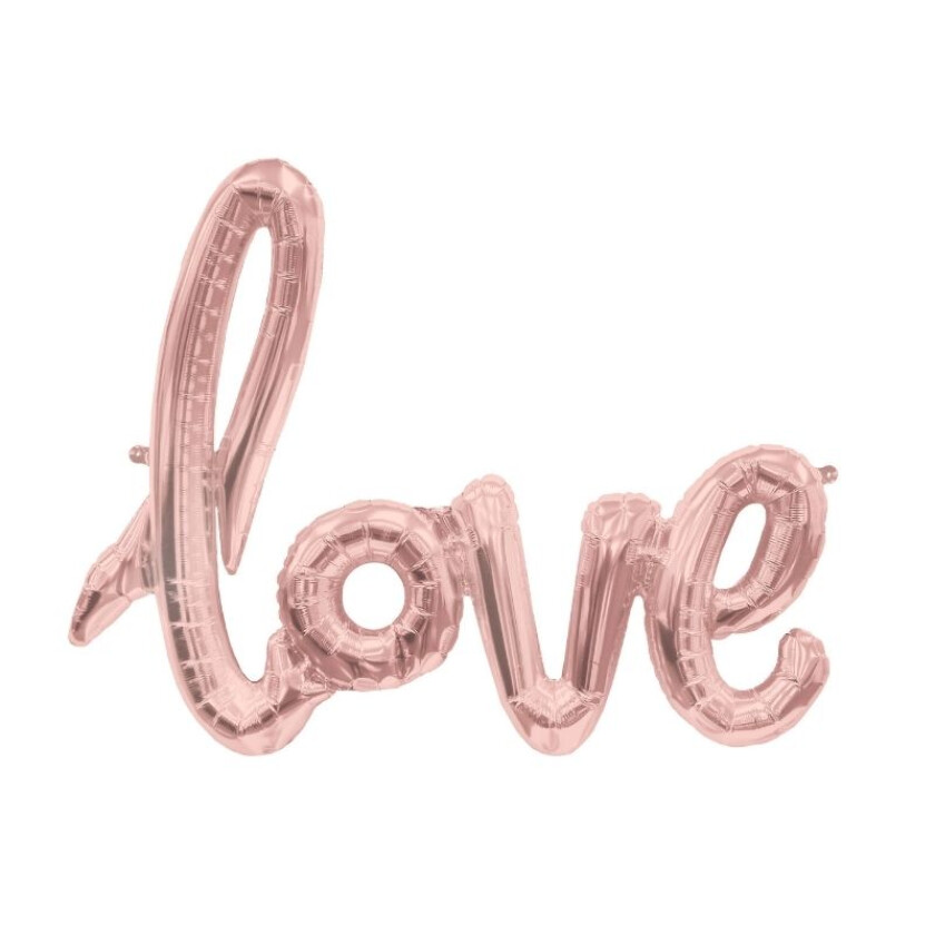 Ballong rosegull -love- 76cm
