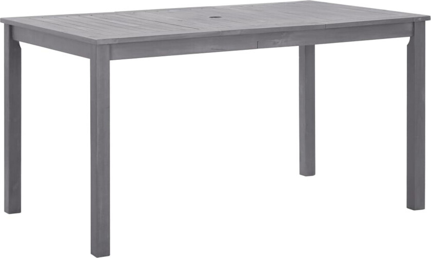 Hagebord gråvasket 140x80x74 cm heltre akasie - Grå