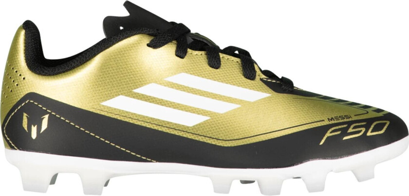 adidas F50 Club FxG Messi Q3 24, fotballsko grus, kunstgress og naturgress, junior Gold Met/White/Black
