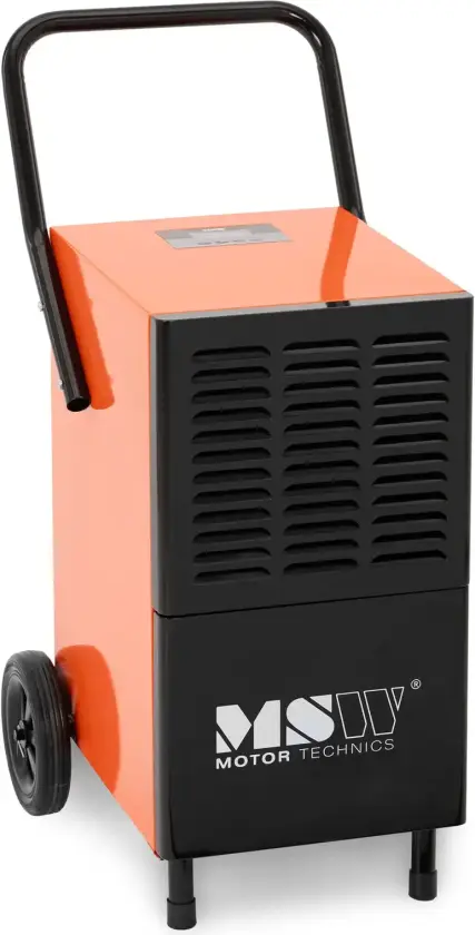 Avfukter - 55 l / 24 t - 62 m² - 500 m³/t - med håndtak og 2 hjul