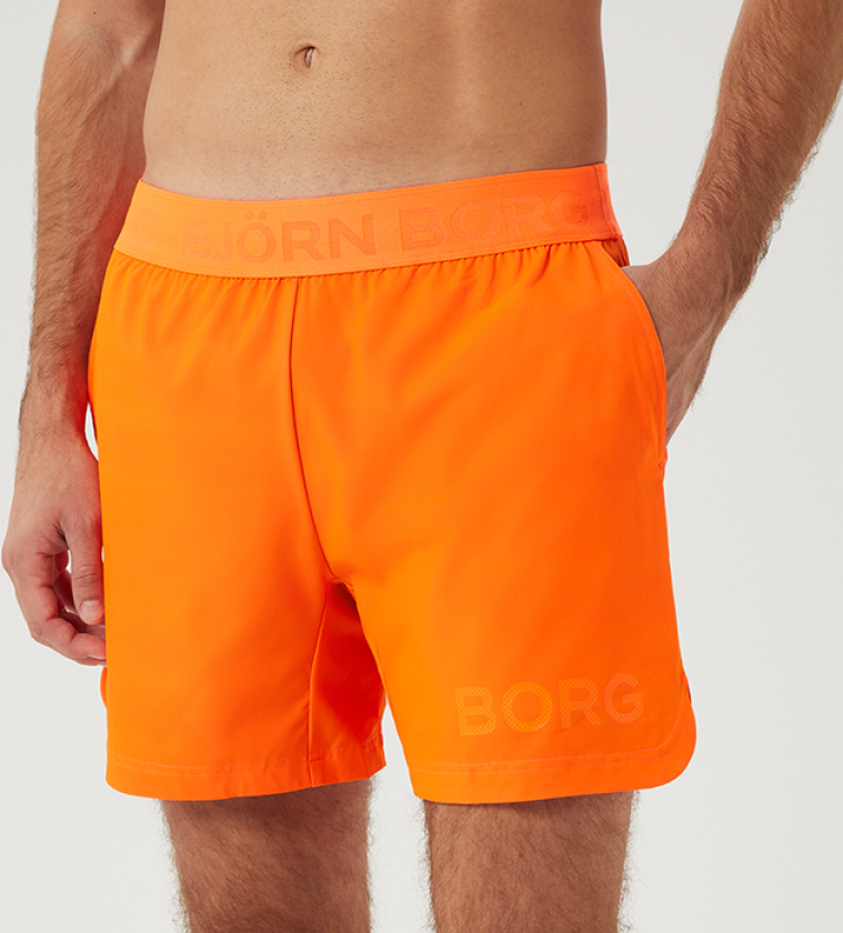 Borg Short Shorts, Shocking Orange