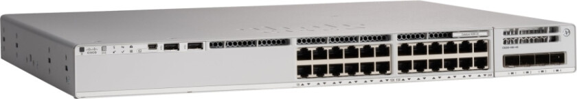 Bilde av Catalyst 9200 - Network Essentials - Switch - L3 - Styrt - 8 X 100/1000/2.5G/5G/10Gbase-T + 16 X 10/100/1000 (Poe+) - Rackmonterbar - Poe+ (370