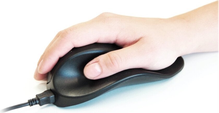 Bakker Elkhuizen Hippus Medium - Mus - Høyrehendt - 2 Knapper - Kablet - Usb - Svart