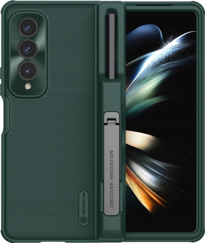 Nillkin Super Frosted Fold-Spor + Stativ Bakdeksel Til Samsung Galaxy Z Fold 4 Grønn