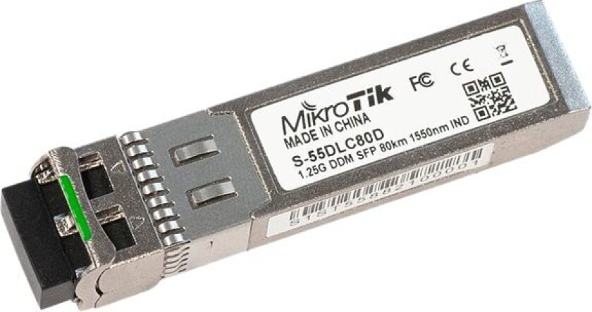 Mikrotik S-55Dlc80d - Sfp (Mini-Gbic) Transceivermodul - Sfp (Mini-Gbic) / Lc-Enkeltmodus - Opp Til 80 Km - 1550 Nm