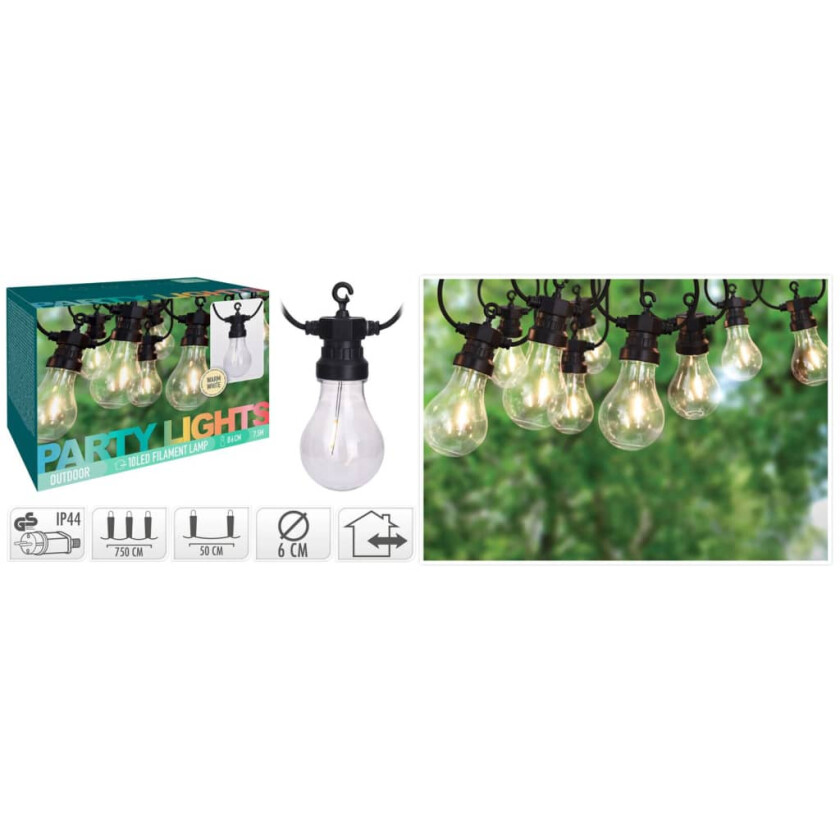 ProGarden LED-lysslynge for hage 10 stk 24 V