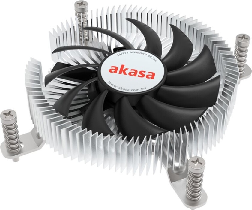 Akasa - Prosessorkjøler - Extra-Safe, Ultra-Low Profile, Thin Mini-Itx - (For: Lga1700) - Aluminium - 75 Mm
