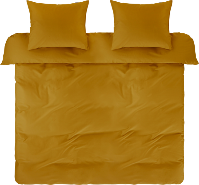 ZACK SATIN sengesett dobbeltseng - økologisk Gull oker