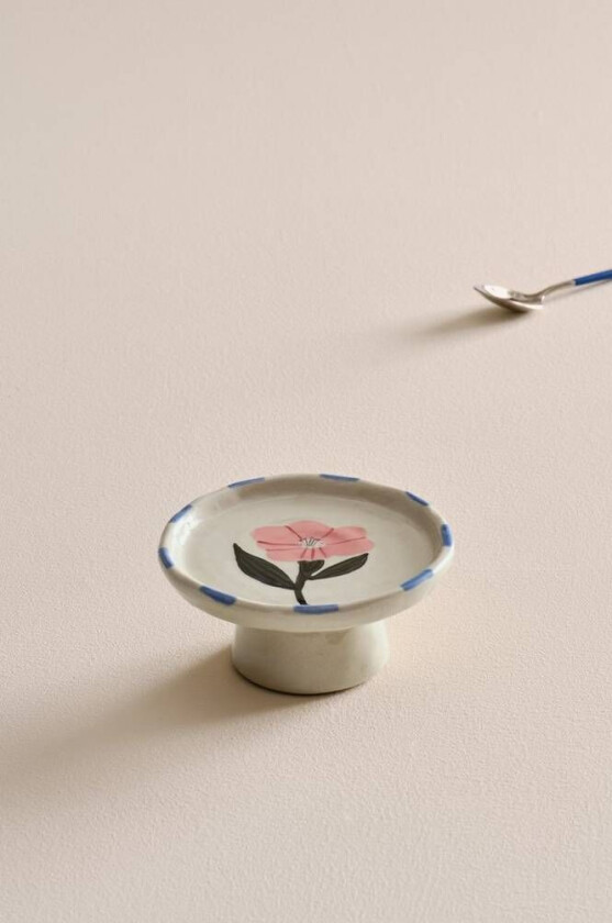 BOTANIC serveringsfat ø 13 cm White Pottery Clay With Hand Painting