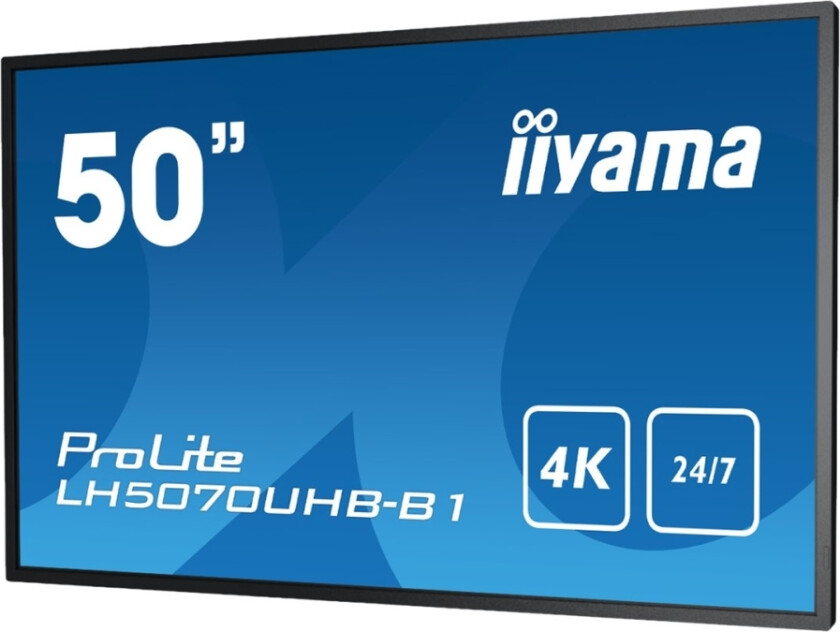 Prolite Lh5070uhb-B1 - 50" Diagonalklasse (49.5" Synlig) Lcd-Flatskjerm - Intelligent Skilting - 4K Uhd (2160P) 3840 X 2160 - Matt Svart