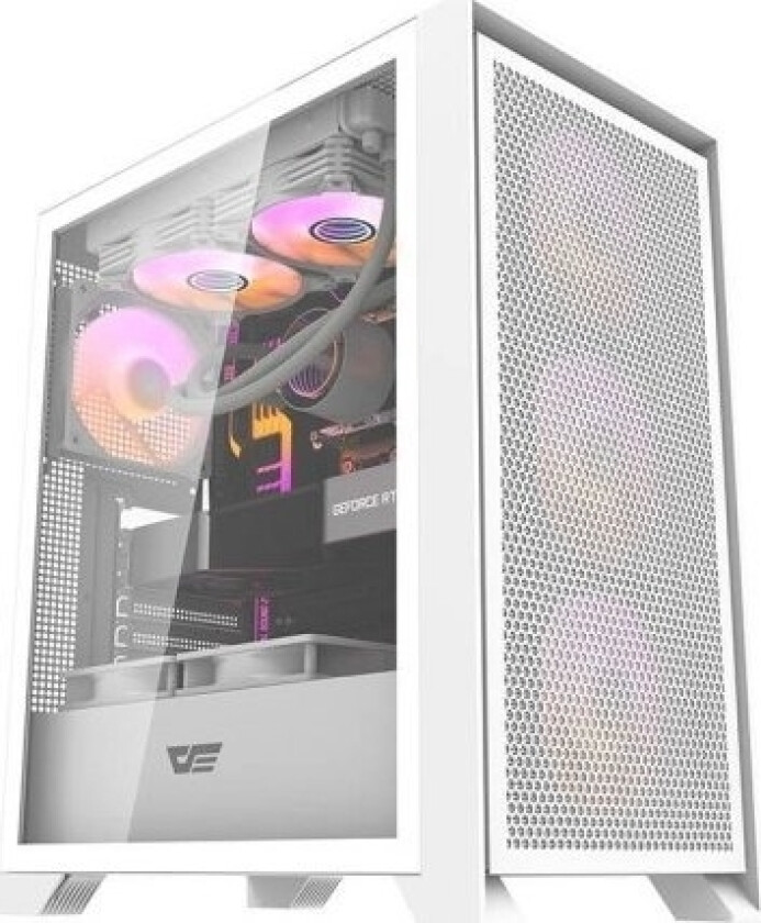 Datamaskindeksel Darkflash Drx70 Mesh + 4 Rgb-Vifter (Hvit)