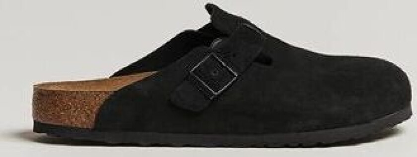 BIRKENSTOCK Boston Soft Footbed Black Suede