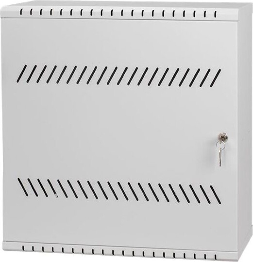 Netrack V-Line - Rack Skap - 3/4U, 180Mm, Metal Door - Veggmonterbar - Grå, Ral 7035 - 19"