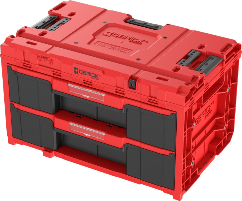 Qbrick One Tool Box With 2 Drawers 2.0 Red
