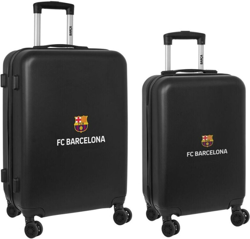 Koffertsett F.C. Barcelona + mediano 24 Trille / Tralle Svart 40 x 63 x 26 cm (2 Deler)