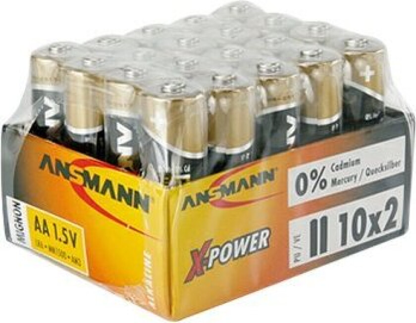 Ansmann X-Power Mignon Aa - Batteri 2 X Aa-Type - Alkalisk (En Pakke 10)