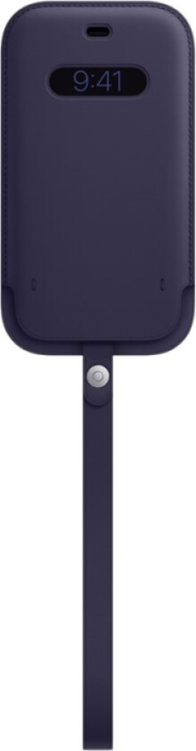 - Beskyttelsesmuffe For Mobiltelefon - Med Magsafe - Lær - Dyp Fiolett - For Iphone 12, 12 Pro