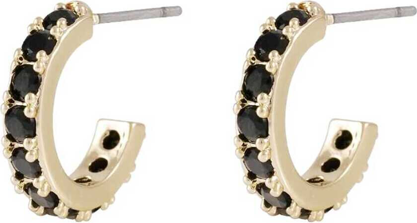 Snö Of Sweden Fanny Small Oval Earring Gold/Black