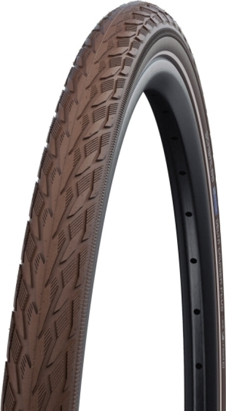 Delta Cruiser Plus, 28", Bybruk/Eventyr, Tubeless Ready, Folding Bead, Sort, Brun, Krem, 50 - 85 Psi