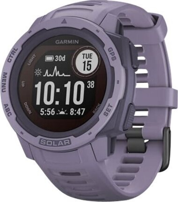 Instinct Solar - Sportsur Med Bånd - Silikon - Orkidé - Håndleddstørrelse: 132-224 Mm - Monokrom - Bluetooth, Ant+ - 53 G