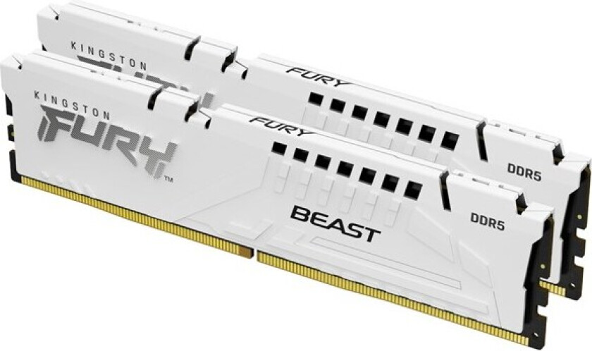 FURY Beast DDR5-6000 - 32GB - CL36 - Dual Channel (2 pcs) - AMD EXPO - Hvit