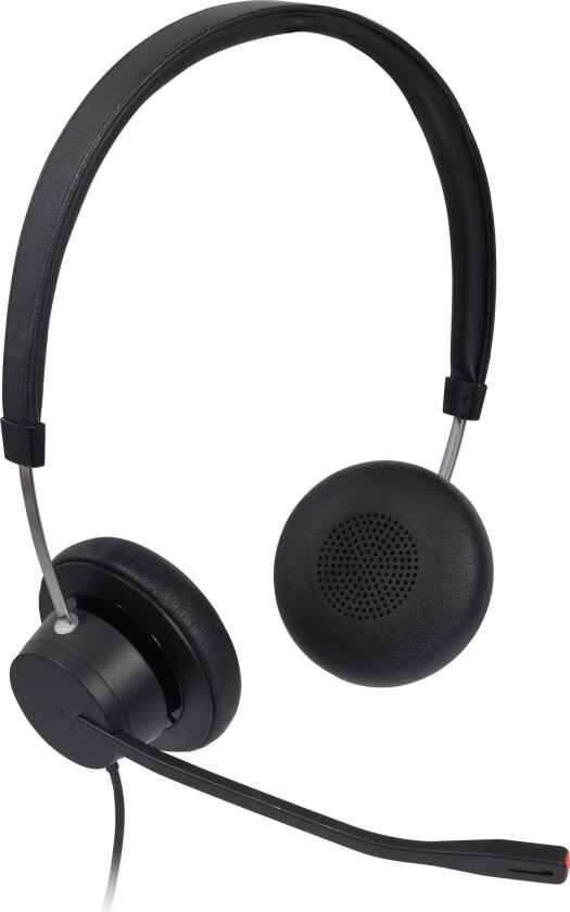 Plusonic X140 binaurale hodetelefoner med mikrofon - ENC, USB - Svart