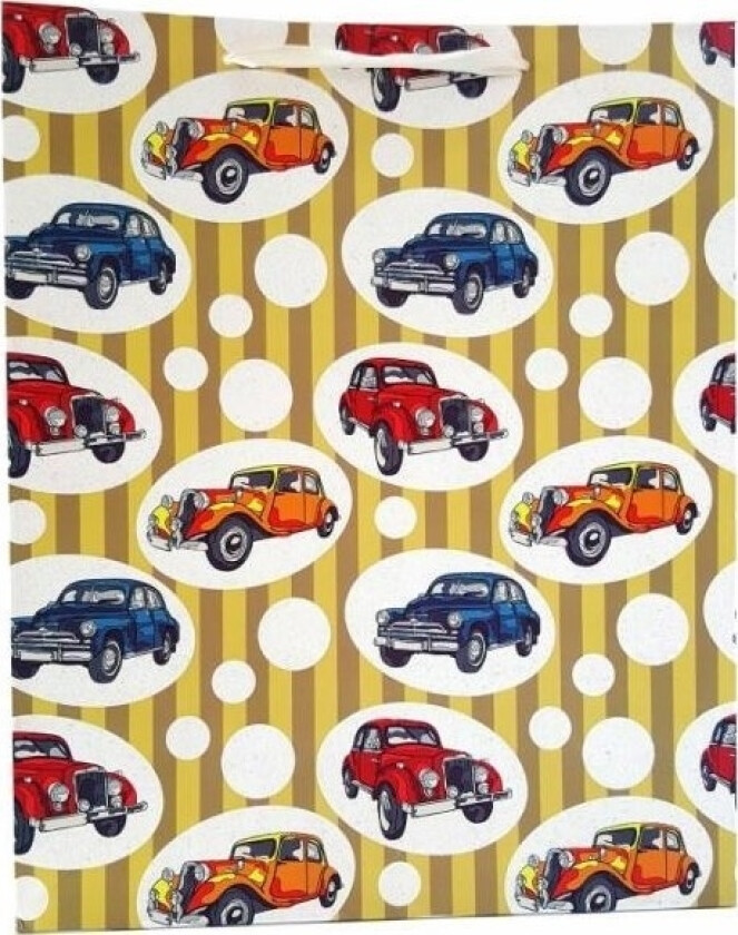 Ju-Piter Stilig Biler Gavepose 1237A 31X42x12cm P12, Pris For 1 Stk.