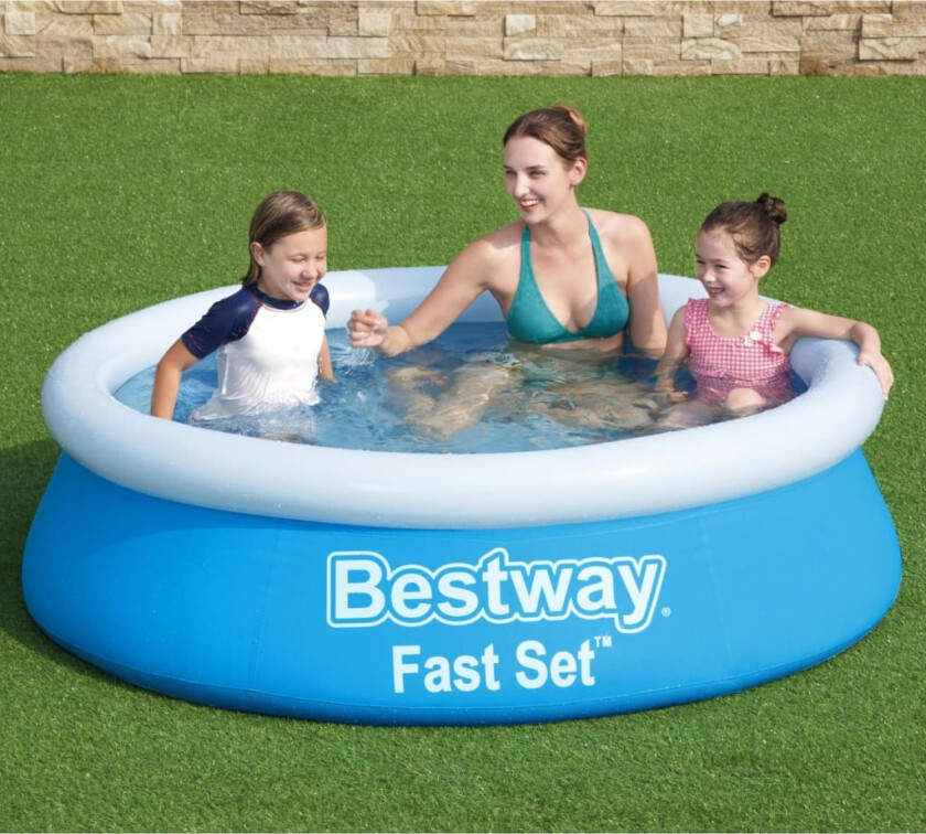 Oppblåsbart basseng Fast Set rundt 183x51 cm blå
