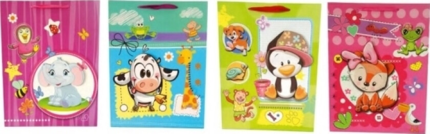 Ju-Piter Gavepose Babydyr 3D 8916B 26X32x10cm P12, Pris For 1 Stk.