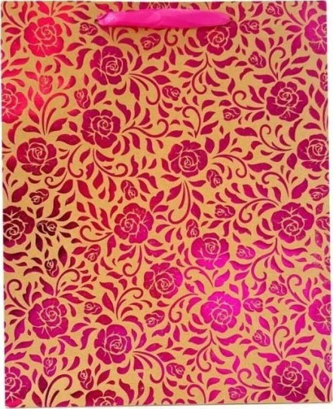 Ju-Piter Gavepose Roser Metallic 1224A 31X42x12cm P12, Pris For 1 Stk.