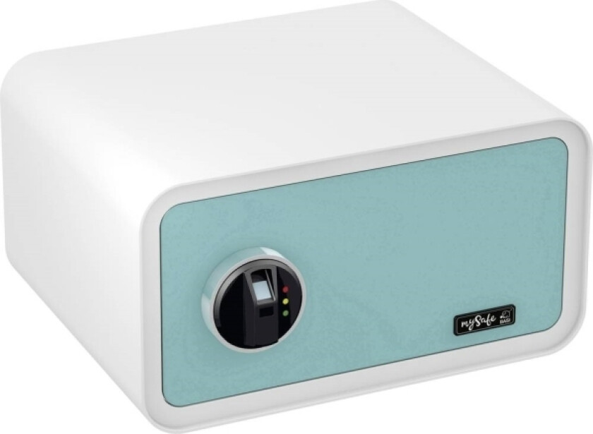 Mysafe 430, Frittstående Safe, Blå, Hvit, Elektronisk, Fingeravtrykksleser, Batteri, Aa, 430 Mm