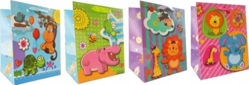 Gavepose 3D Dyr 8872A 30X39x12cm P12, Pris For 1 Stk.