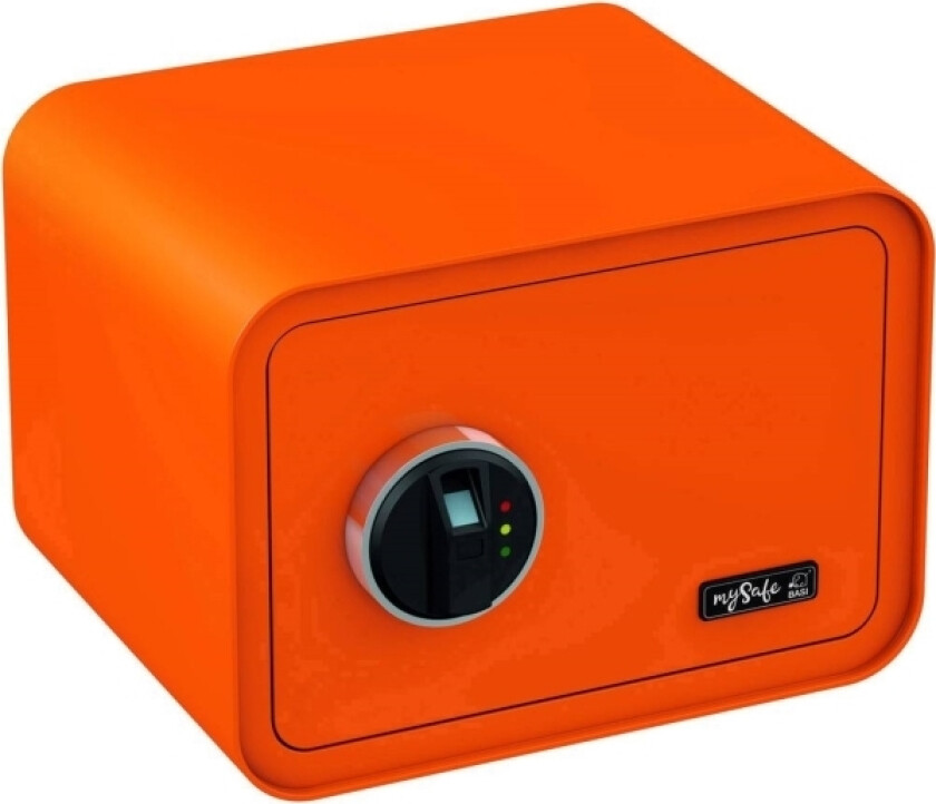 Mysafe 350, Frittstående Safe, Oransje, Elektronisk, Fingeravtrykksleser, Batteri, Aa, 350 Mm