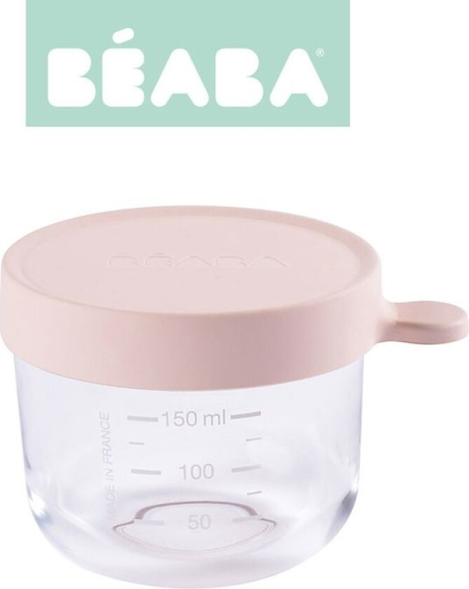 Glasskrukke Med Lokk, Rosa, 150 Ml