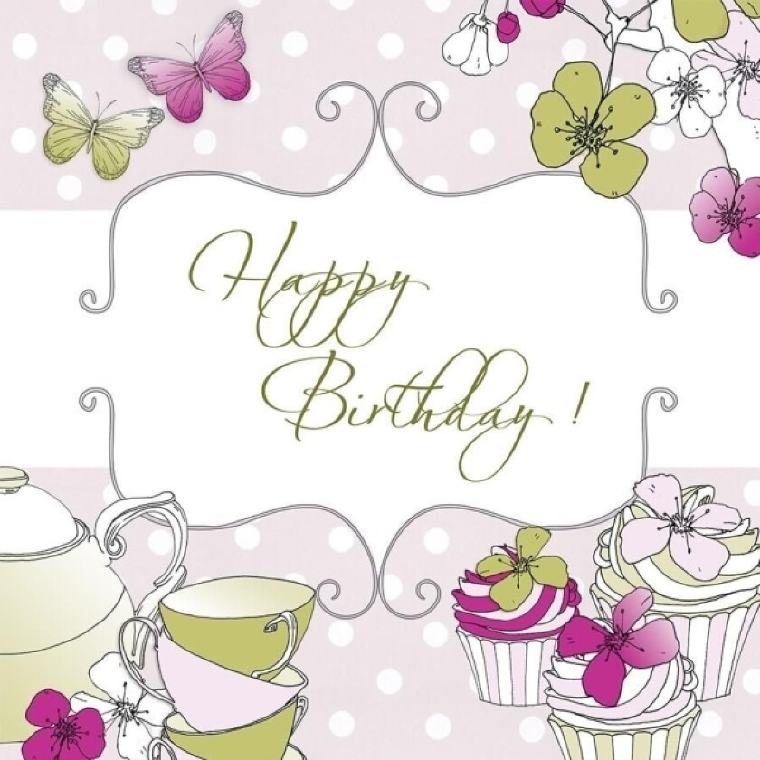 Swarovski Square Muffins Bursdagskort (Cl1506)