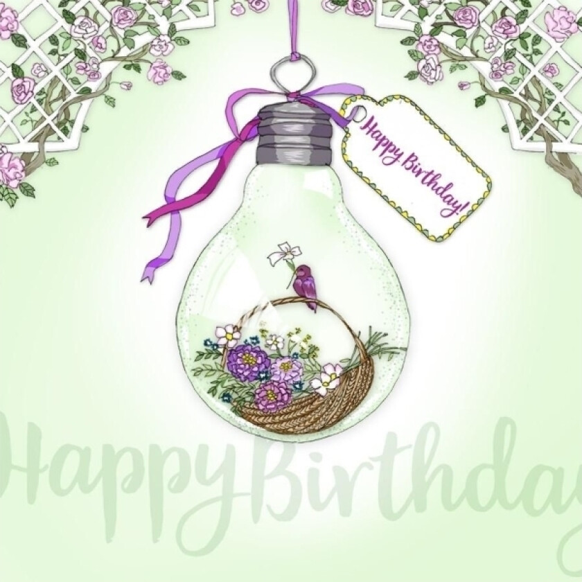 Swarovski Bursdagskort Firkantet Pære (Cl2806)