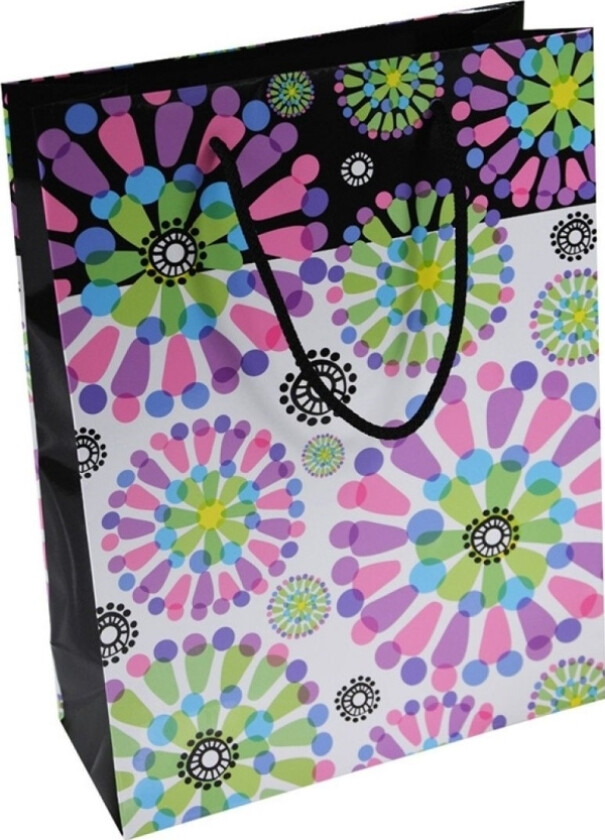 Kontorprodukter Kontorprodukter Gavepose, Laminert, 24X10x32cm, Hele Sesongen, Blanding Av Mønstre