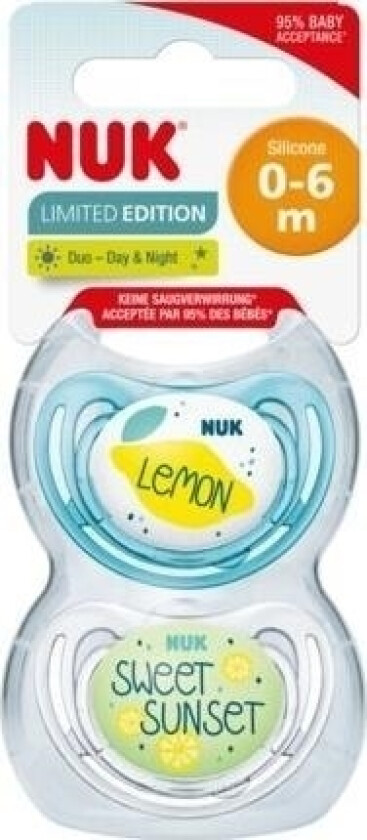 175274 Silikon Smokk Frukter 0-6 2Stk/Eske