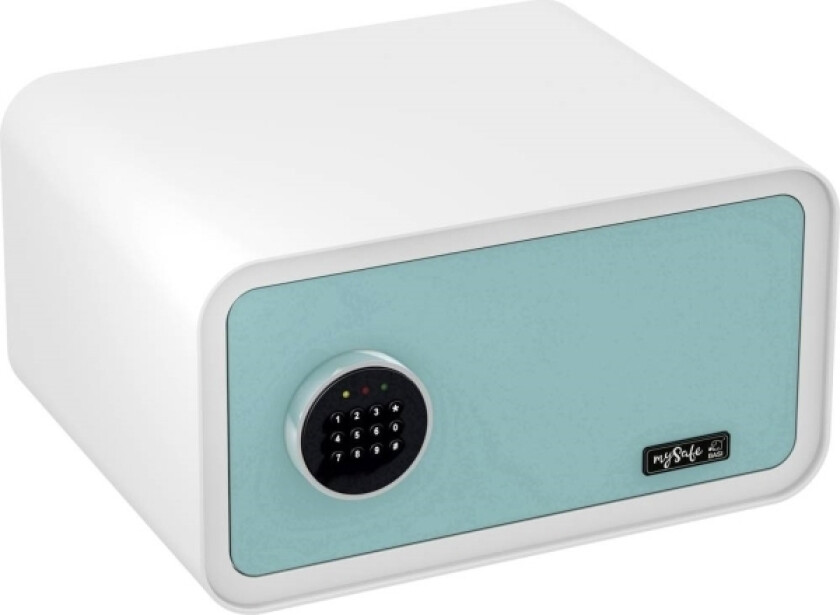 Mysafe 430, Frittstående Safe, Blå, Hvit, Kode, Elektronisk, Vegg, Batteri, Aa