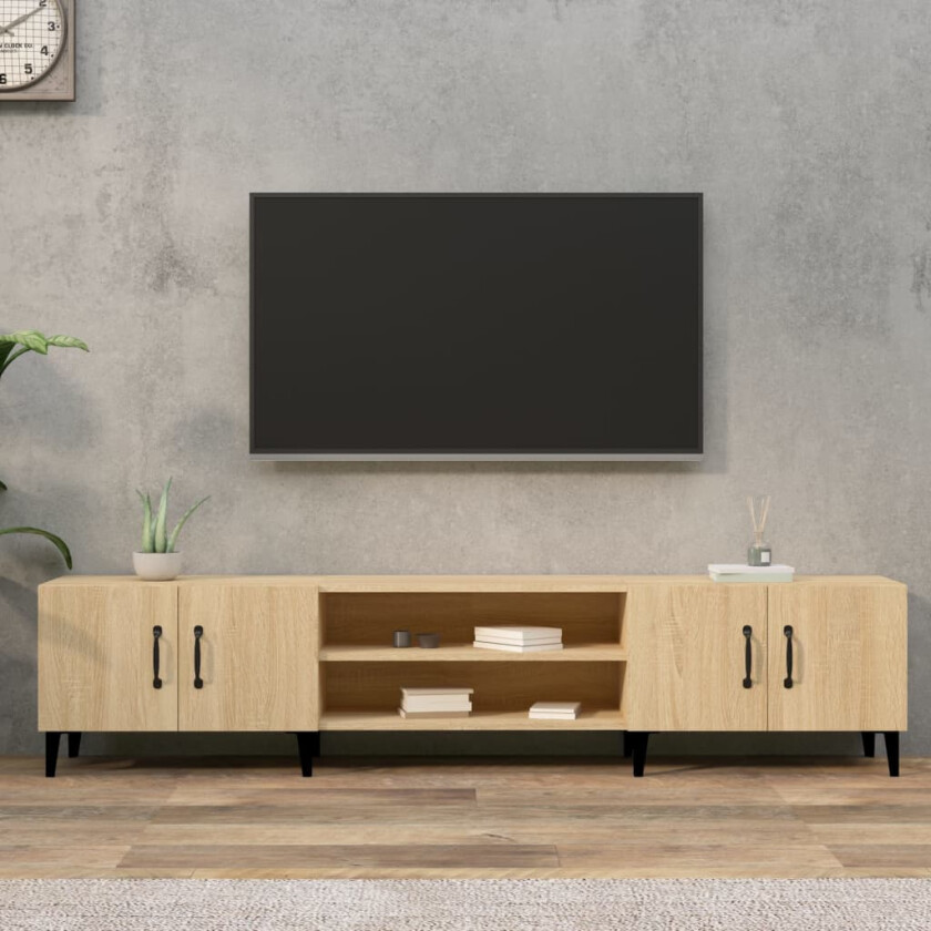 TV-benk sonoma eik 180x31,5x40 cm konstruert tre