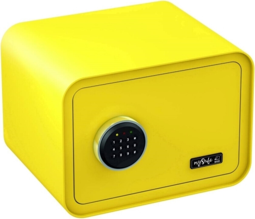 Mysafe 350, Frittstående Safe, Gult, Kode, Elektronisk, Vegg, 1 Hyller, Batteri