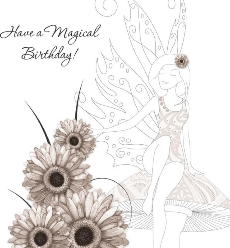 Swarovski Square Flower Fairy Bursdagskort (Cl0105)