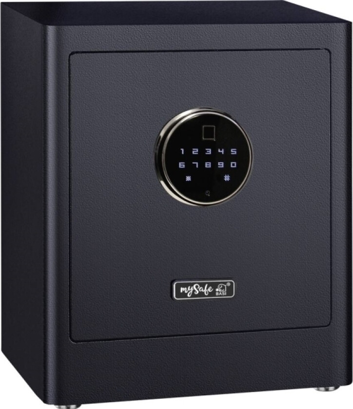 Bilde av Mysafe Premium 350, Frittstående Safe, Sort, Elektronisk, Kode, Fingeravtrykksleser, 1 Hyller, Batteri, Aa