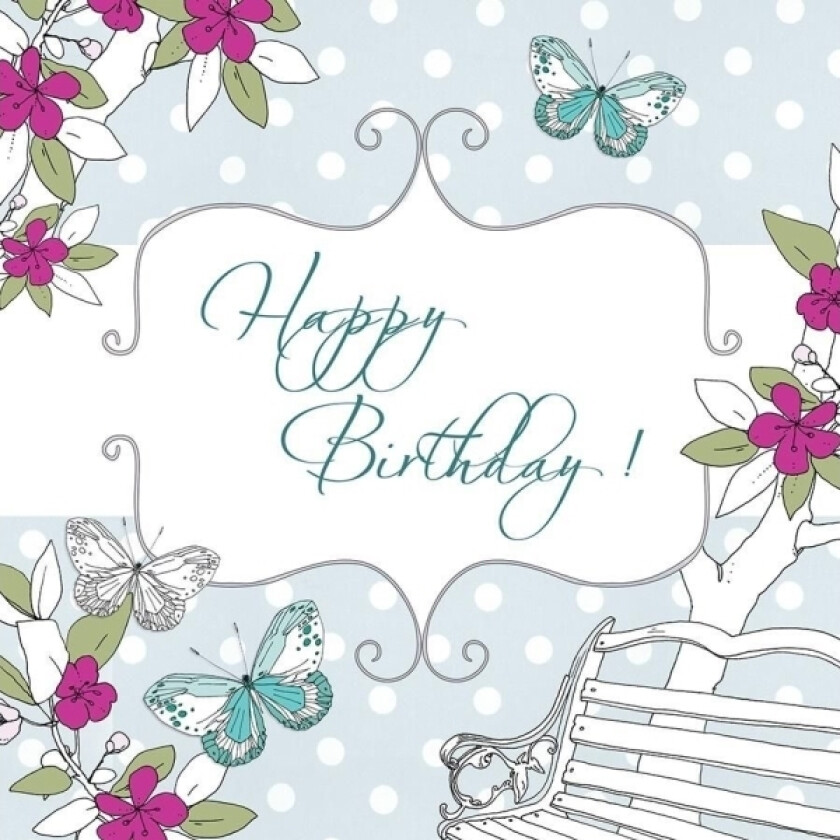 Swarovski Bursdagskort Firkantet Benk (Cl1504)