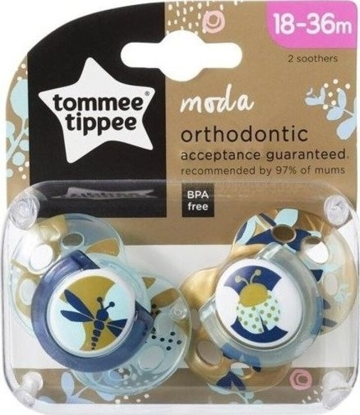 Nascita Tommee Tippee Kjeveortopedisk Smokker Moda, 18-36 Måneder, 2 Stk., 43343699