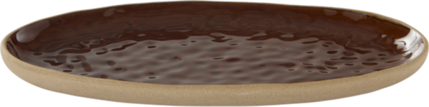 CARA serveringsfat 29x18 cm Dark Brown Black Pottery