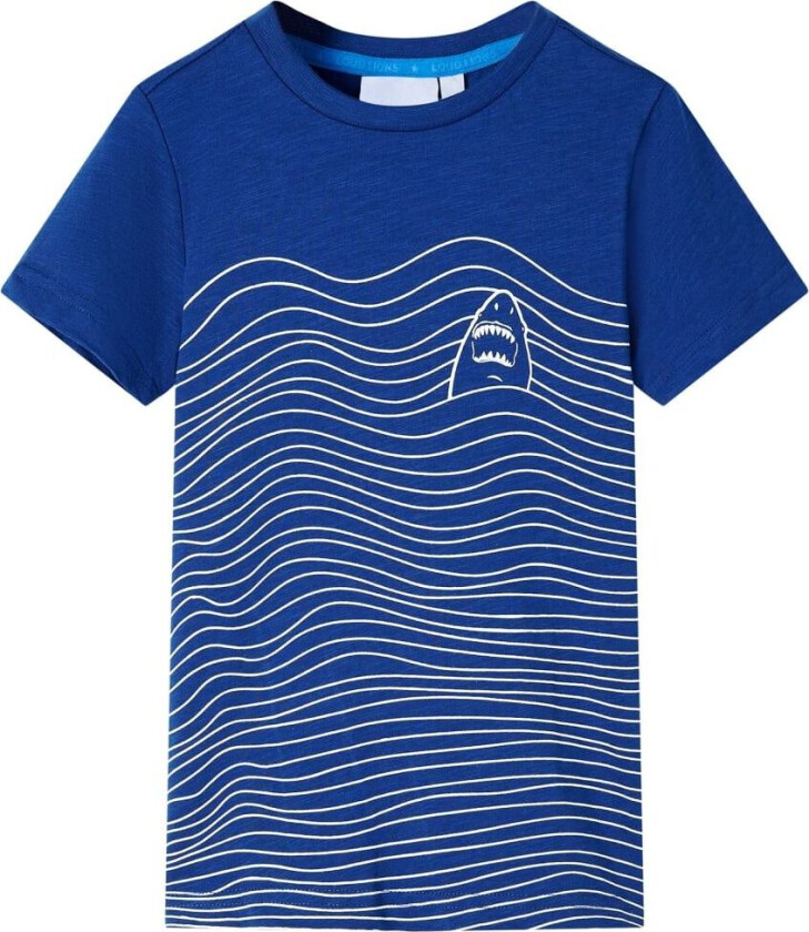 T-skjorte for barn mørkeblå 140